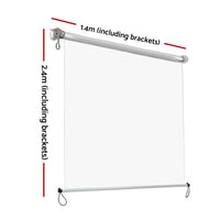 Outdoor Blind Roll Down Awning Canopy Shade Retractable Window 1.4X2.4M Black Friday Pre-Party Kings Warehouse 