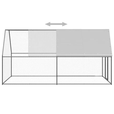 Outdoor Chicken Cage 2x2x2 m Galvanised Steel Kings Warehouse 