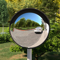 Outdoor Convex Traffic Mirror Black 45 cm Polycarbonate Kings Warehouse 