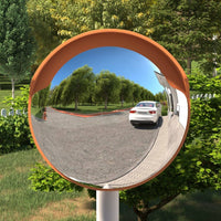 Outdoor Convex Traffic Mirror Orange 30 cm Polycarbonate