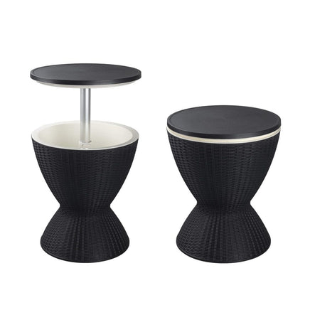 Outdoor Cool Bar Ice Cooler Table Black Kings Warehouse 