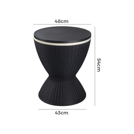 Outdoor Cool Bar Ice Cooler Table Black Kings Warehouse 