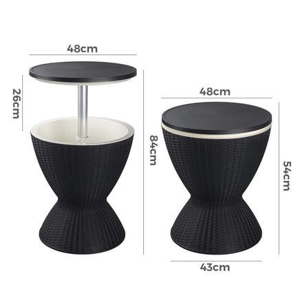 Outdoor Cool Bar Ice Cooler Table Black Kings Warehouse 