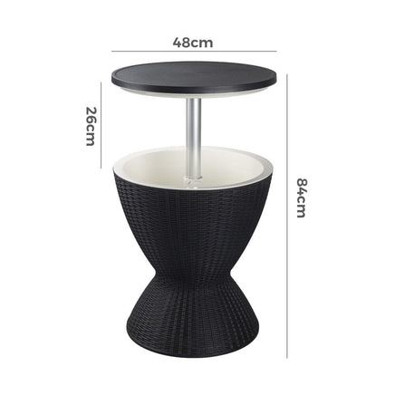 Outdoor Cool Bar Ice Cooler Table Black Kings Warehouse 