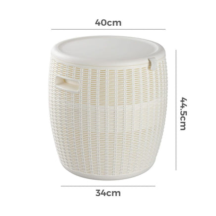 Outdoor Cool Bar Storage Stool White Kings Warehouse 