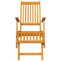 Outdoor Deck Chair with Footrest and Table Solid Wood Acacia Kings Warehouse 