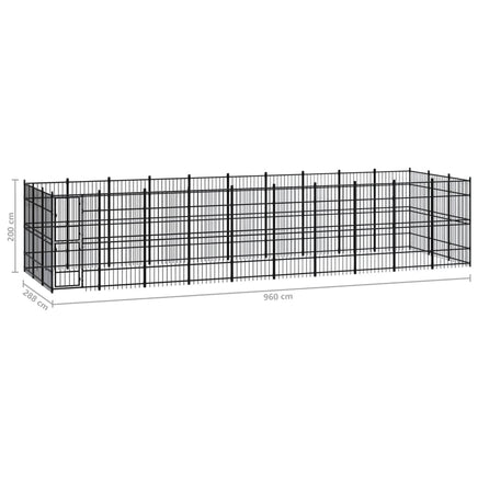 Outdoor Dog Kennel Steel 27.65 m² Kings Warehouse 