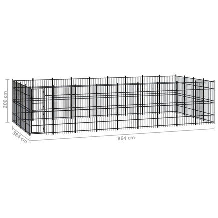 Outdoor Dog Kennel Steel 33.18 m² Kings Warehouse 