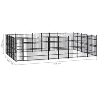Outdoor Dog Kennel Steel 36.86 m² Kings Warehouse 