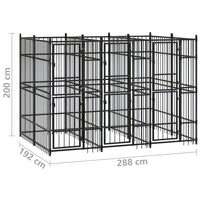 Outdoor Dog Kennel Steel 5.53 m² Kings Warehouse 