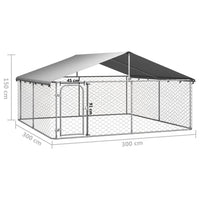 Outdoor Dog Kennel with Roof 300x300x150 cm BestSellers Kings Warehouse 