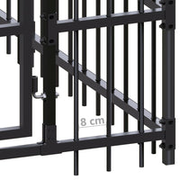 Outdoor Dog Kennel with Roof Steel 1.84 m² Kings Warehouse 