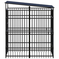 Outdoor Dog Kennel with Roof Steel 1.84 m² Kings Warehouse 
