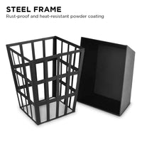 Outdoor Fire Pit for BBQ, Grilling, Cooking, Camping- Portable Brazier with Reversible Stand for Backyard Kings Warehouse 