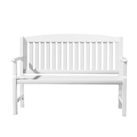 Outdoor Garden Bench Wooden 2 Seater Lounge Chair Patio Furniture White Furniture Kings Warehouse 