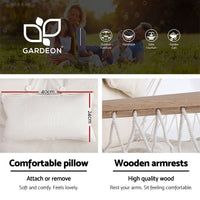 Outdoor Hammock Chair with Steel Stand Hanging Hammock Beach Cream Summer Sale Kings Warehouse 