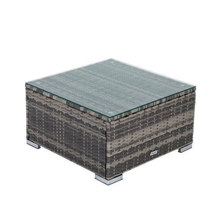 Outdoor Modular Lounge Sofa with Wicker End Table Set Furniture Kings Warehouse 