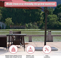 Outdoor Patio 4-Piece Cantilever Offset 3M Umbrella Base Stand Weight Water Sand Home & Garden Kings Warehouse 