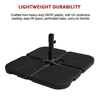 Outdoor Patio 4-Piece Cantilever Offset 3M Umbrella Base Stand Weight Water Sand Home & Garden Kings Warehouse 