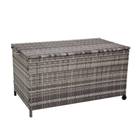 Outdoor PE Wicker Storage Box Garden 320L-Grey Afterpay Day Kings Warehouse 