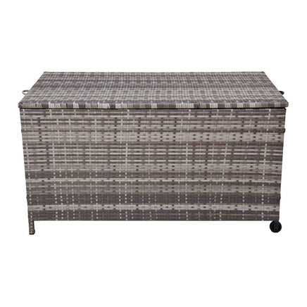 Outdoor PE Wicker Storage Box Garden 320L-Grey Furniture Kings Warehouse 