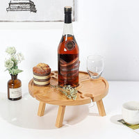 Outdoor Picnic Table Wooden Portable Folding Mini Wine Rack Picnic Table Home & Garden Kings Warehouse 
