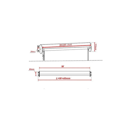 Outdoor Roller Blind Sun Screen Awning With Aluminium Hood 1.8, Home & Garden Kings Warehouse 