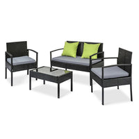 Outdoor Sofa Set Wicker Lounge Setting Table and Chairs Patio Furniture Furniture Kings Warehouse 