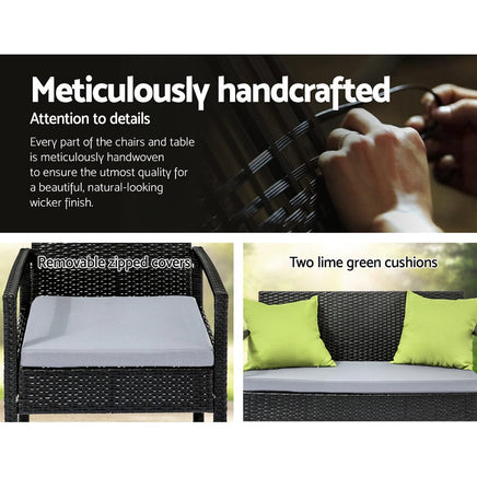 Outdoor Sofa Set Wicker Lounge Setting Table and Chairs Patio Furniture Furniture Kings Warehouse 