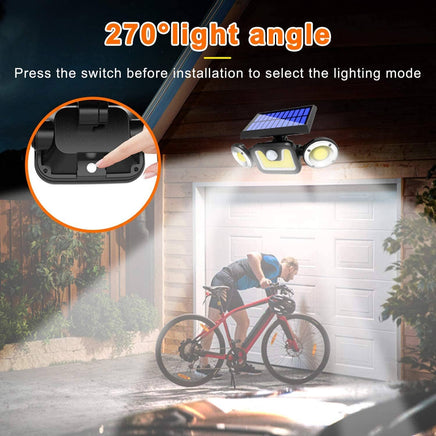 Outdoor Solar Lights with 3 Adjustable Head for Porch Garden Patio Kings Warehouse 
