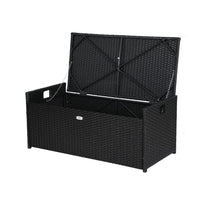Outdoor Storage Bench Box Garden Sheds Tools Wicker Cushion Patio Chair Kings Warehouse 