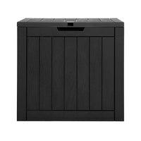 Outdoor Storage Box 118L Container Lockable Garden Toy Tool Shed Black Furniture Kings Warehouse 