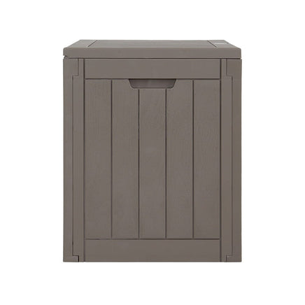 Outdoor Storage Box 118L Container Lockable Garden Toy Tool Shed Grey Furniture Kings Warehouse 
