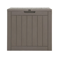 Outdoor Storage Box 118L Container Lockable Garden Toy Tool Shed Grey Furniture Kings Warehouse 