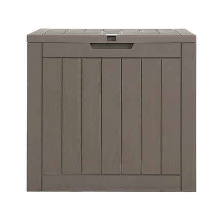 Outdoor Storage Box 118L Container Lockable Garden Toy Tool Shed Grey Furniture Kings Warehouse 