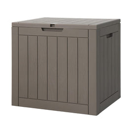 Outdoor Storage Box 118L Container Lockable Garden Toy Tool Shed Grey Furniture Kings Warehouse 