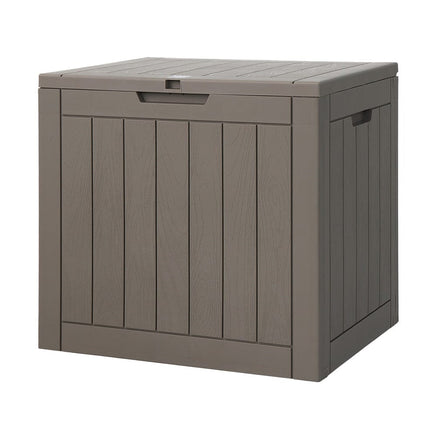 Outdoor Storage Box 118L Container Lockable Garden Toy Tool Shed Grey Furniture Kings Warehouse 