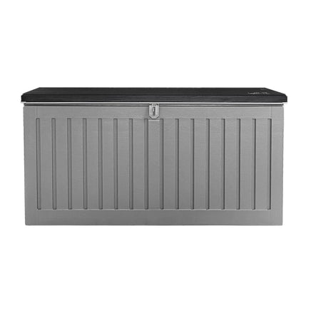 Outdoor Storage Box 270L Container Lockable Garden Bench Tool Shed Grey Furniture Kings Warehouse 