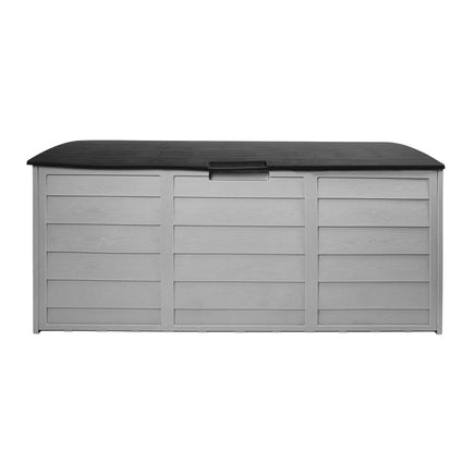 Outdoor Storage Box 290L Lockable Organiser Garden Deck Shed Tool Black Furniture Kings Warehouse 