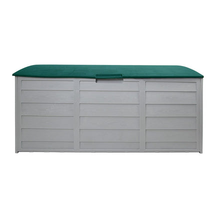 Outdoor Storage Box 290L Lockable Organiser Garden Deck Shed Tool Green Furniture Kings Warehouse 