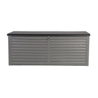 Outdoor Storage Box 390L Container Lockable Garden Bench Tools Toy Shed Black Furniture Kings Warehouse 