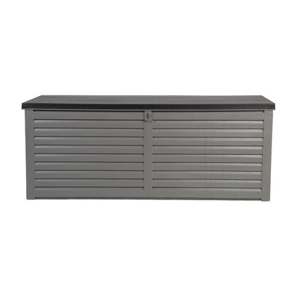 Outdoor Storage Box 390L Container Lockable Garden Bench Tools Toy Shed Black Furniture Kings Warehouse 
