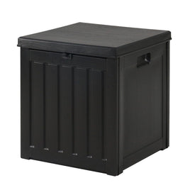 Outdoor Storage Box 80L Container Lockable Garden Toy Tool Shed Black Furniture Kings Warehouse 
