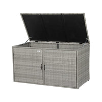 Outdoor Storage Cabinet Box Deck Wicker Shelf Chest Garden Shed Tools Kings Warehouse 