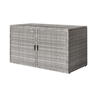 Outdoor Storage Cabinet Box Deck Wicker Shelf Chest Garden Shed Tools Kings Warehouse 