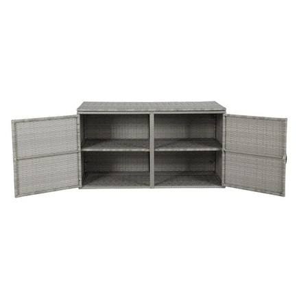 Outdoor Storage Cabinet Box Deck Wicker Shelf Chest Garden Shed Tools Kings Warehouse 
