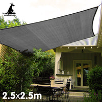 Outdoor Sun Shade Sail Canopy Grey Square 2.5 x 2.5M Kings Warehouse 