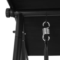 Outdoor Swing Chair Garden Bench Furniture Canopy 2 Seater Black Furniture Kings Warehouse 