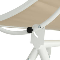 Outdoor Swing Chair Garden Lounger Furniture Canopy 2 Seater Beige Furniture Kings Warehouse 