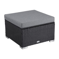 Outdoor wicker ottoman in Black Kings Warehouse 